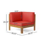Brava Outdoor 5-Seat Acacia Wood Sofa Set by Christopher Knight Home