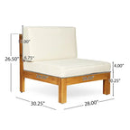 Brava Outdoor 5-Seat Acacia Wood Sofa Set by Christopher Knight Home