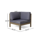 Brava Outdoor 5-Seat Acacia Wood Sofa Set by Christopher Knight Home