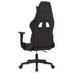 vidaXL Sedia da gaming con poggiapiedi, nera e gialla, in tessuto