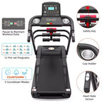 Tapis Roulant Elettrico Multifunzione Ksports, Set da Allenamento Cardio e Forza per Palestra Domestica con Tappetino per Addominali, Cinghia per Sit-Up e Inclinazione Regolabile