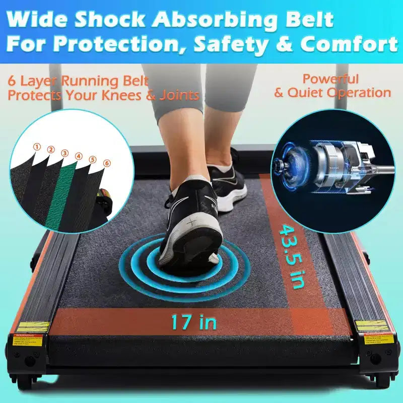 Tapis Roulant Elettrico Multifunzione Ksports, Set da Allenamento Cardio e Forza per Palestra Domestica con Tappetino per Addominali, Cinghia per Sit-Up e Inclinazione Regolabile