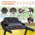 Tapis Roulant Elettrico Multifunzione Ksports, Set da Allenamento Cardio e Forza per Palestra Domestica con Tappetino per Addominali, Cinghia per Sit-Up e Inclinazione Regolabile
