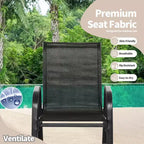 Costway 2 PCS Patio Rocking Chair Heavy-Duty Metal Rocker Outdoor Anti-Slip Black