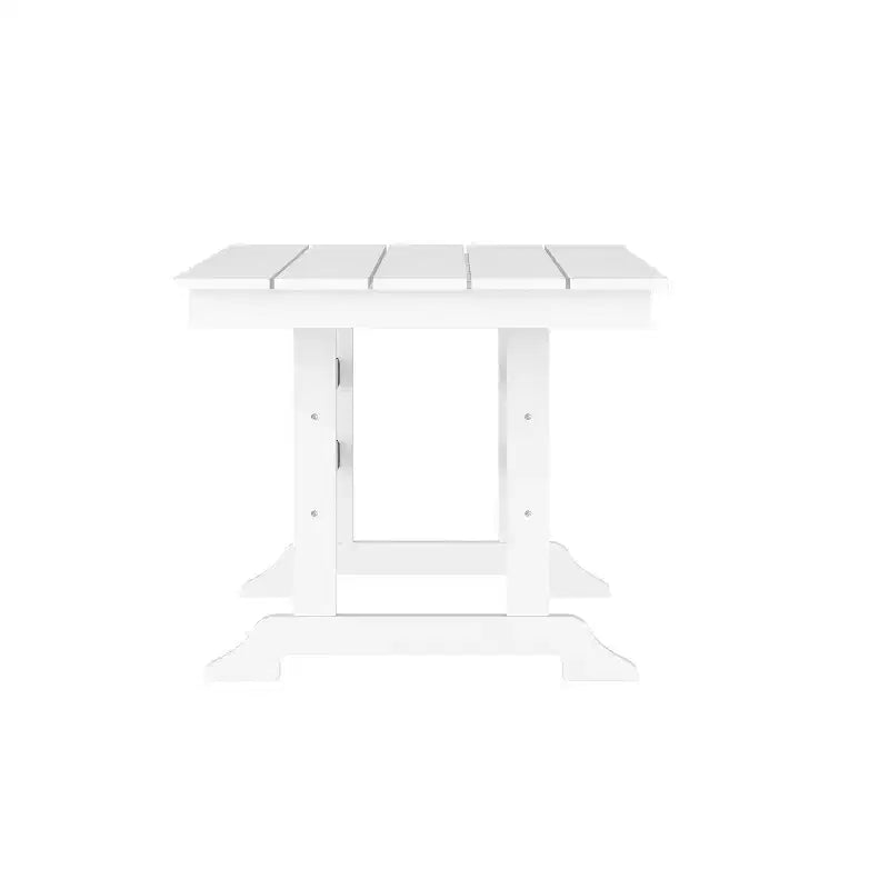 Set da pranzo Adirondack Emma e Oliver 7 pz con tavolo rettangolare 72" da interni/esterni in HDPE riciclato e 6 sedie con portabicchieri