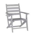 Merrick Lane Set 7 pz Adirondack Tavolo e Sedie con Portabicchieri Pieghevoli in HDPE Riciclato