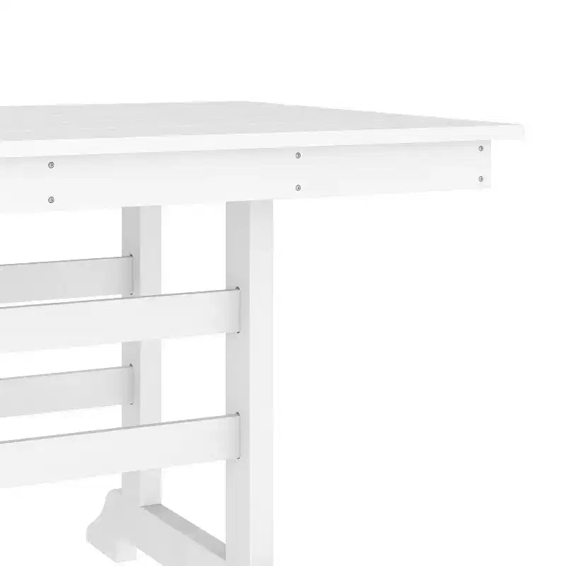 Merrick Lane Set 7 pz Adirondack Tavolo e Sedie con Portabicchieri Pieghevoli in HDPE Riciclato