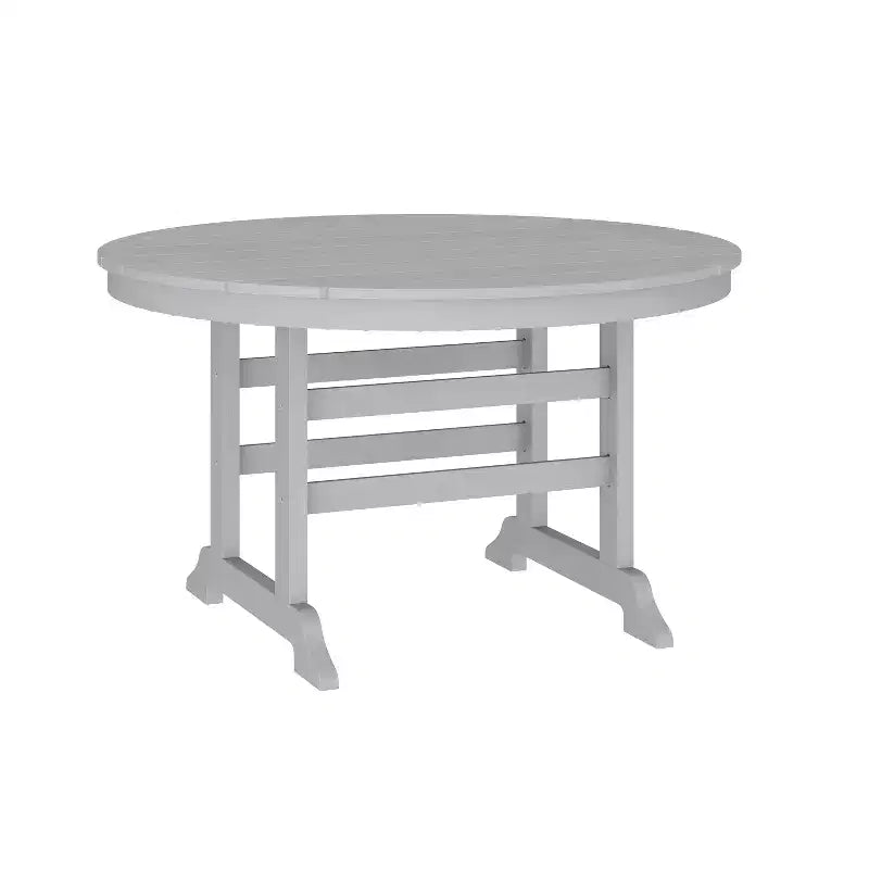 Flash Furniture Tolleson Set da Pranzo Commerciale Adirondack 5 Pezzi con Tavolo Rotondo da 48 Interno/Esterno in HDPE Riciclato e 4 Sedie con Portabicchieri