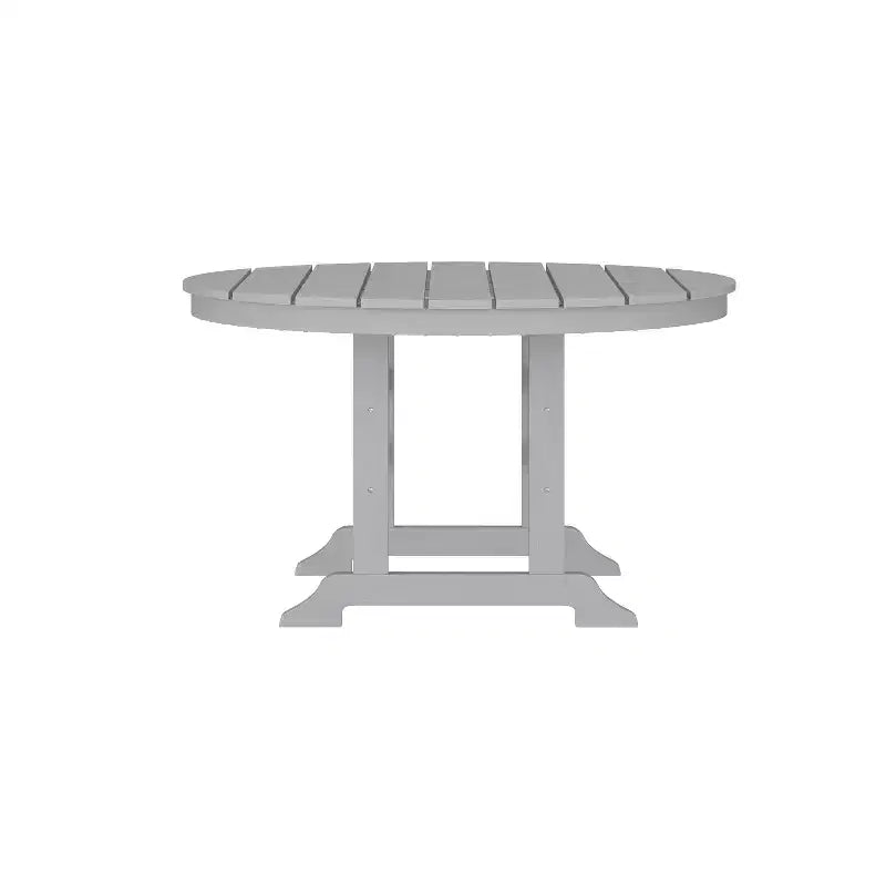 Flash Furniture Tolleson Set da Pranzo Commerciale Adirondack 5 Pezzi con Tavolo Rotondo da 48 Interno/Esterno in HDPE Riciclato e 4 Sedie con Portabicchieri