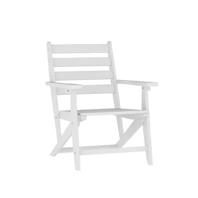 Flash Furniture Tolleson Set da Pranzo Commerciale Adirondack 5 Pezzi con Tavolo Rotondo da 48 Interno/Esterno in HDPE Riciclato e 4 Sedie con Portabicchieri