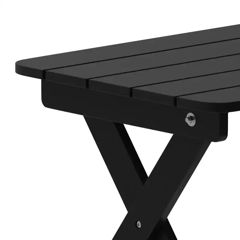 Set 3 Pezzi di Sedie/Tavolo Adirondack Merrick Lane per Uso Interno/Esterno con 2 Sedie a Sdraio Regolabili con Portabicchieri e Tavolino Pieghevole
