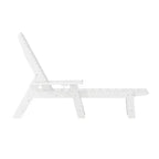 Set 3 Pezzi di Sedie/Tavolo Adirondack Merrick Lane per Uso Interno/Esterno con 2 Sedie a Sdraio Regolabili con Portabicchieri e Tavolino Pieghevole