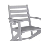 Tavolo e sedie Adirondack Merrick Lane 5 pz con portabicchieri a scomparsa in HDPE riciclato