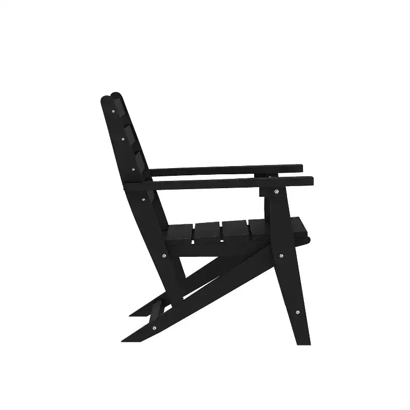 Tavolo e sedie Adirondack Merrick Lane 5 pz con portabicchieri a scomparsa in HDPE riciclato