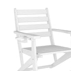 Tavolo e sedie Adirondack Merrick Lane 5 pz con portabicchieri a scomparsa in HDPE riciclato