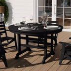 Tavolo e sedie Adirondack Merrick Lane 5 pz con portabicchieri a scomparsa in HDPE riciclato