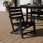 Tavolo e sedie Adirondack Merrick Lane 5 pz con portabicchieri a scomparsa in HDPE riciclato