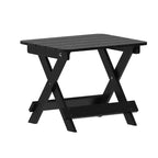 Emma and Oliver Set 3 Pezzi per Interni/Esterni con 2 Lettini Adirondack Regolabili in Poliresina con Portabicchieri Girevoli e Tavolino Pieghevole