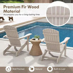 Costway Set di 1/4 sedie Adirondack pieghevoli con schienale alto e braccioli ampi in legno grigio