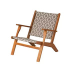 Balkene Home Vega Natural Stain Outdoor Chair All Weather Wicker Outdoor Chair Acacia Wood Construction Comfortable Armchair - Diamond Weave Wicker