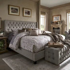 Detmold Wingback Button Tufted King Bed