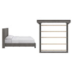 Detmold Wingback Button Tufted King Bed
