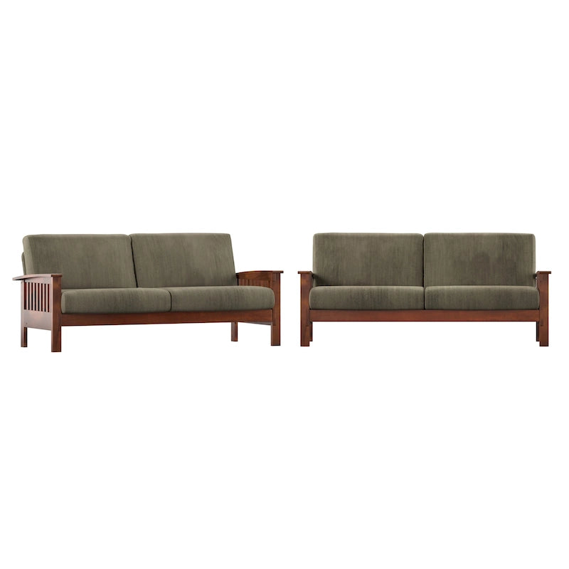 Sigulda Mission-Style Wood Sofa