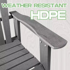 Sedie da giardino, sedie Adirondack pieghevoli in HDPE sovradimensionate e resistenti alle intemperie, sedie da esterno per patio, giardino