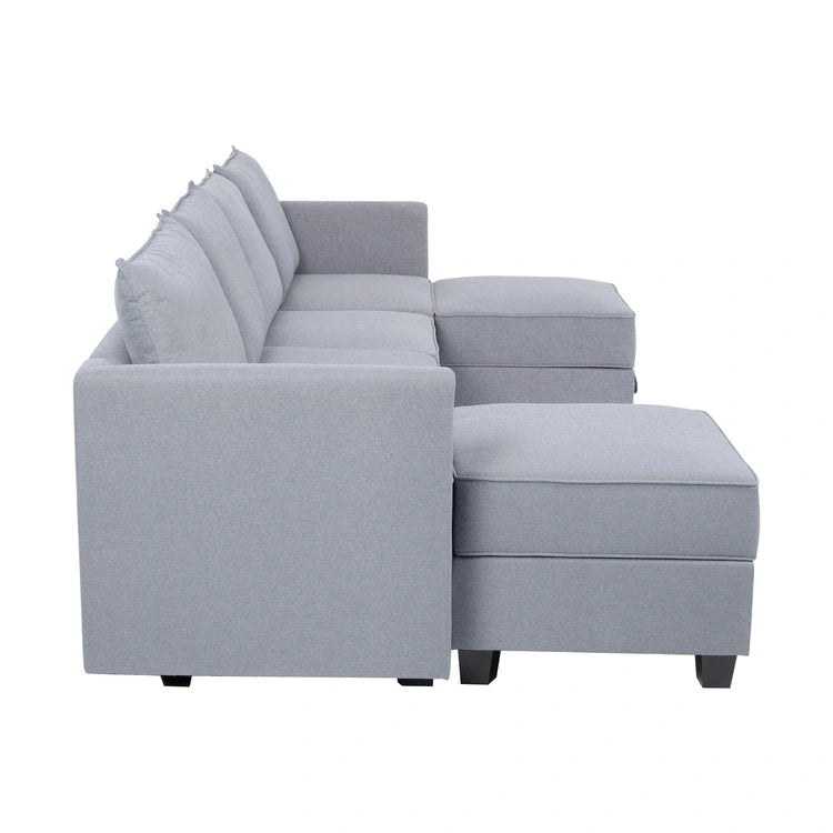 Modern DIY Collection - Convertible Modular Sectional Sofa - Linen Sofa Couch for Living Room Apartment Office