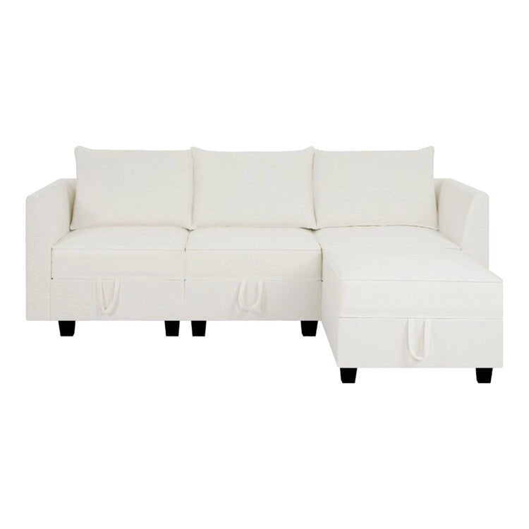 Modern DIY Collection - Convertible Modular Sectional Sofa - Linen Sofa Couch for Living Room Apartment Office