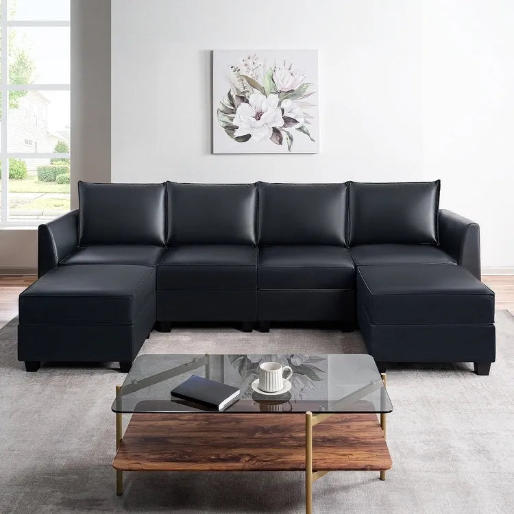 Modern DIY Collection - Convertible Modular Sectional Sofa - Linen Sofa Couch for Living Room Apartment Office