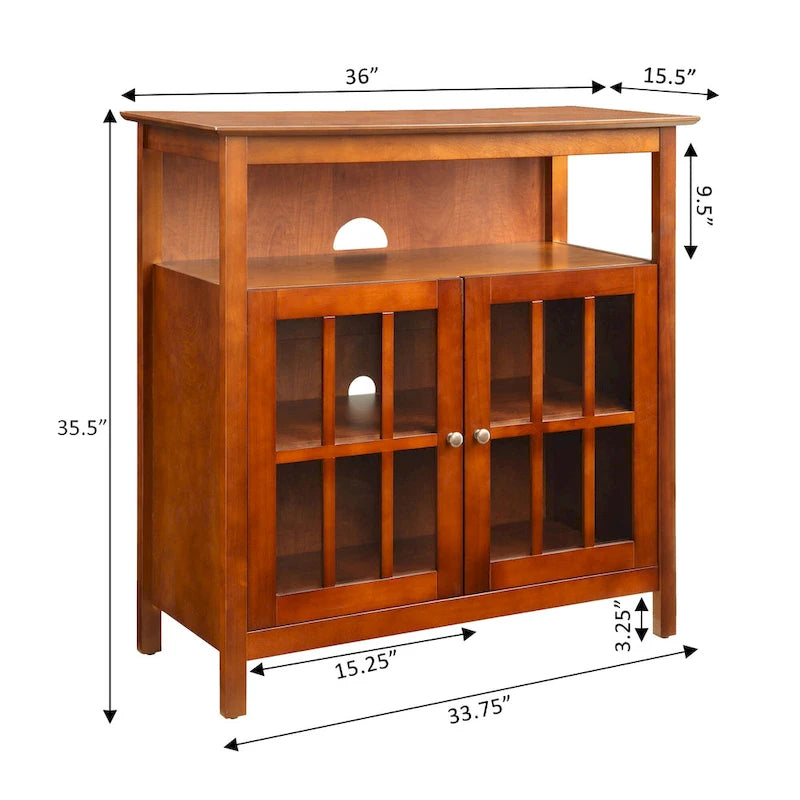Convenience Concepts Big Sur Highboy 40 inch TV Stand with Storage Cabinets