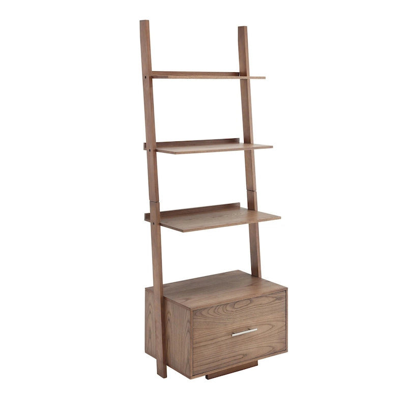 Convenience Concepts American Heritage Ladder Bookshelf with File Drawer