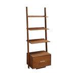 Convenience Concepts American Heritage Ladder Bookshelf with File Drawer