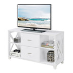 Convenience Concepts Oxford Deluxe 2 Drawer TV Stand with Shelves for TVs up to 55 Inches
