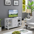 Convenience Concepts Oxford Deluxe 2 Drawer TV Stand with Shelves for TVs up to 55 Inches
