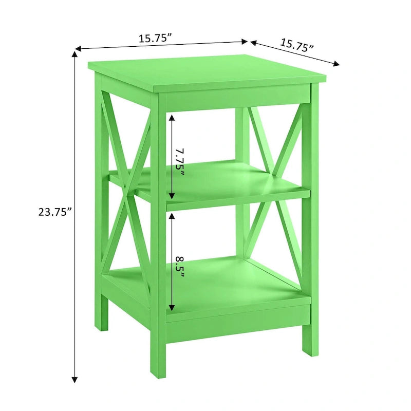 Convenience Concepts Oxford End Table with Shelves