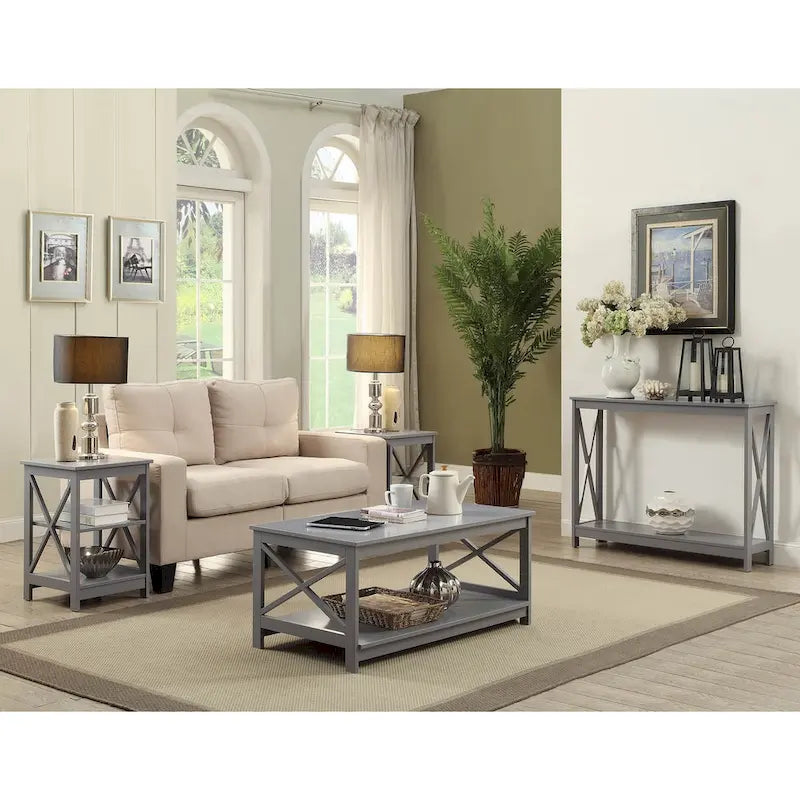 Convenience Concepts Oxford End Table with Shelves