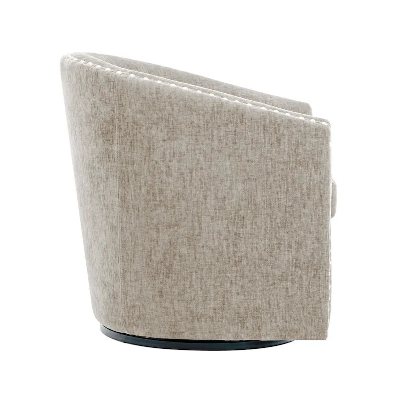 Porthos Home Wesa Swivel Fabric Upholstered Barrel Accent Chair