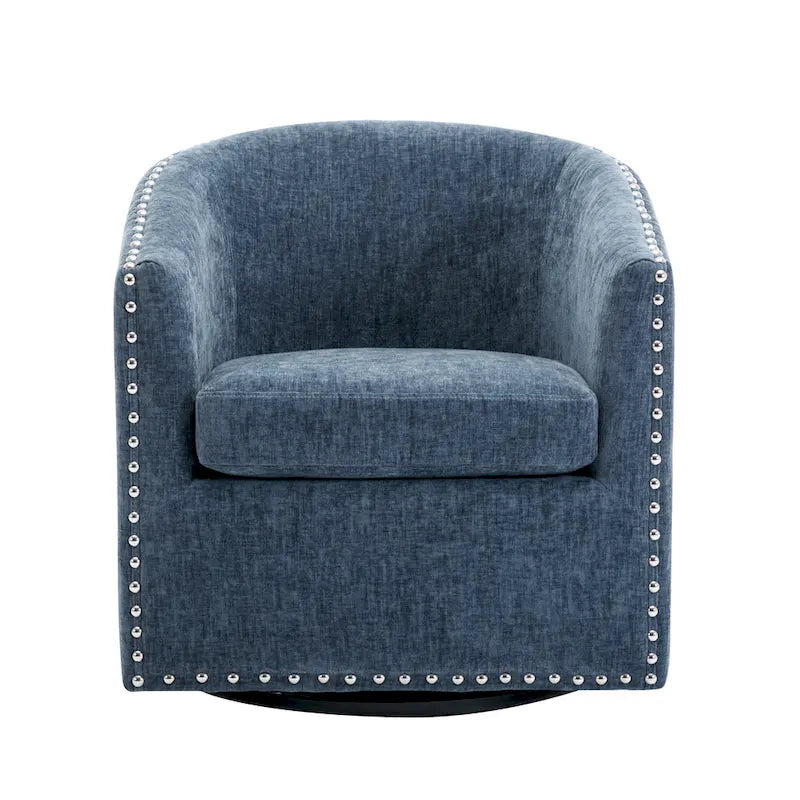 Porthos Home Wesa Swivel Fabric Upholstered Barrel Accent Chair