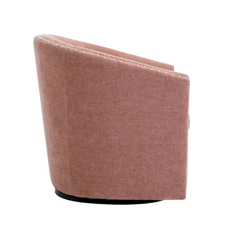 Porthos Home Wesa Swivel Fabric Upholstered Barrel Accent Chair