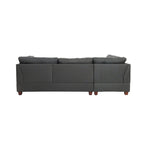 Bobkona Chaise Upholstered 3-piece Reversible Sectional Sofa Set
