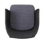 Set di 2 sedie da pranzo per patio da esterno, sedie in rattan PE per tutte le stagioni, sedie da pranzo in vimini con telaio in ferro e cuscino in tessuto impermeabile, braccioli