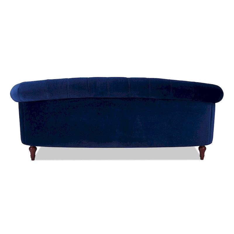La Rosa 84 Mid-Century Modern Velvet Upholstered Chesterfield Tufted Sofa