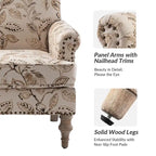 Yahweh Farmhouse Nailhead Armchair with Rolled Arms by HULALA HOME(Set of 2)