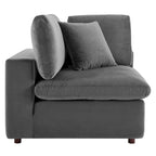 Commix Down Filled Overstuffed Velvet 7-Piece Sectional Sofa