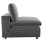 Commix Down Filled Overstuffed Velvet 7-Piece Sectional Sofa