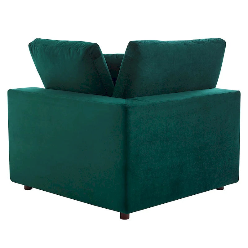 Commix Down Filled Overstuffed Velvet 7-Piece Sectional Sofa
