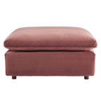 Commix Down Filled Overstuffed Velvet 7-Piece Sectional Sofa