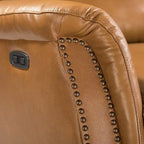 Eduardo Genuine Leather Power Recliner with USB Port Set of 2